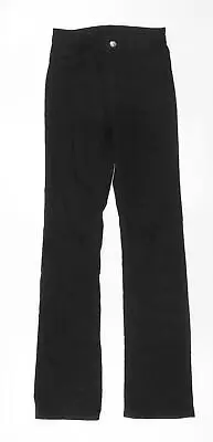 H&M Womens Black Cotton Bootcut Jeans Size 6 Regular Zip • £5.50