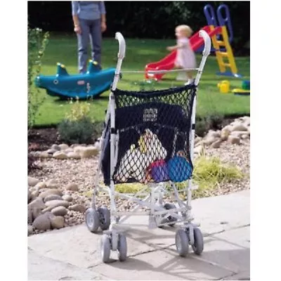 £8.45 • Buy Stroller/Buggy Shopping Bag Storage Net BLACK Fits Maclaren, Quinny Buzz Zapp, 