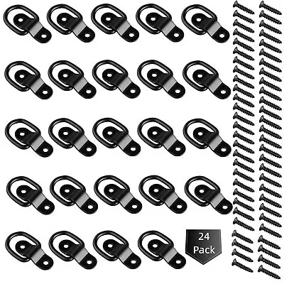 24 Packs D Rings For Trailers 1/4  Tie Down Anchors Hooks For Cargo Tie Downs... • $37.87