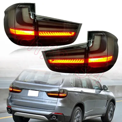 $709.70 • Buy NEW Smoked LED Tail Lights Rear Brake Stop Lamps LH+RH For BMW X5 F15 2014-2018
