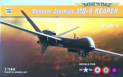 1/144 Modern UAV : General Atomics MQ-9 Reaper [4 Options] 2in1 #328 : MINIWING • $19.95