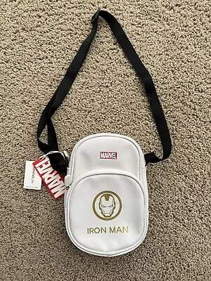 NEW Marvel Avengers Iron Man Small White Crossbody Sling Bag NWT Miniso Life • $19.99