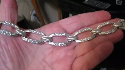 Nice Judith Ripka Sterling Silver Link Bracelet 7.5  • $89
