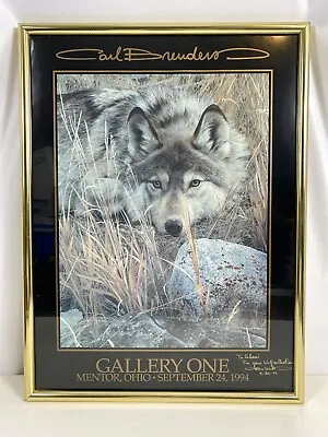 Carl Brenders Gallery One Mentor Ohio Wolf Wildlife Art Exhibition Poster Signed • $50
