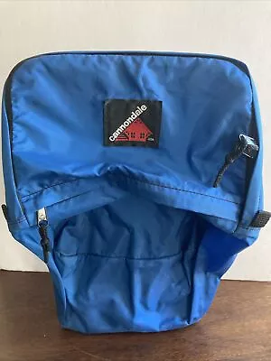 Vintage Cannondale Pannier Bags Blue  Bike Packing USA QR Tour Rear 80s Single • $34.99