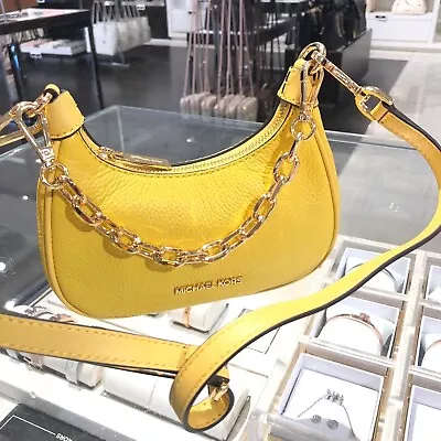 Michael Kors Cora Mini Pouchette Shoulder Crossbody Bag Handbag Purse - Yellow • $88.80