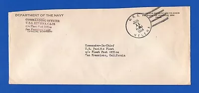 USS Helena CA-75 Navy Department Official Mail June 11 1954 • $2.59