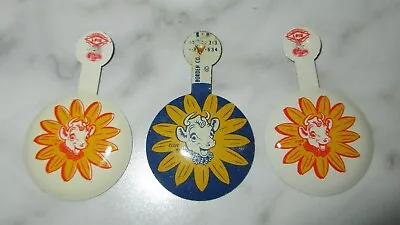 3 Borden Dairy Milk Elsie The Cow Tin Button Lapel Pins • $10