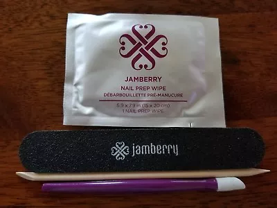 Jamberry Mini Application Kit/tools ~ Black Nail File Orange Stick Plum Pusher • $1.25