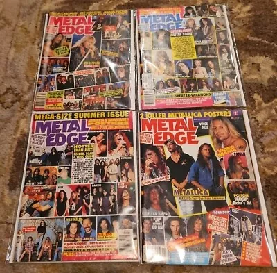 Lot Of 4 1990's Metal Edge Magazines: Metallica Danzig Pantera Crue Covers • $19.97