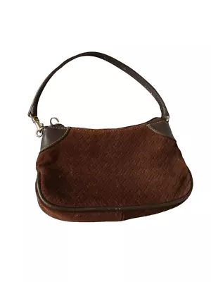 The Sak Brown Leather Mini Bag Small Shoulder Purse Y2K Minimalist Micro Pouch • $10