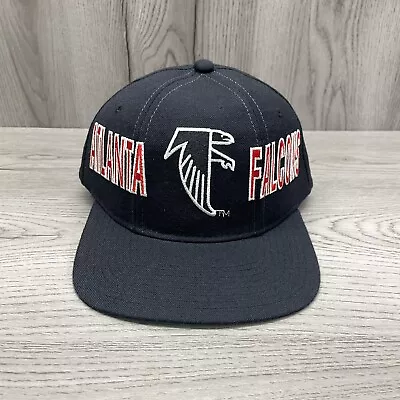 Vintage Atlanta Falcons Black Starter The Natural Wool Snapback Baseball Cap Hat • $49.99