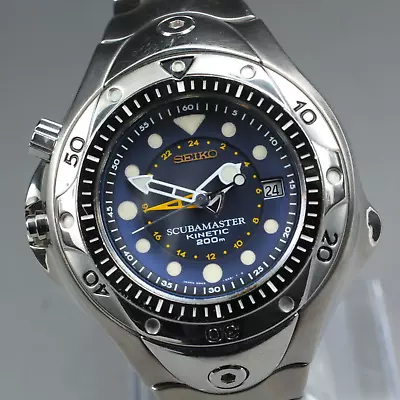 Exc+5 SEIKO SCUBA MASTER SBCW017 5M45-6A70 Vintage Men's Diver Watch Date Japan • $836.81