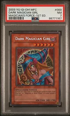 Dark Magician Girl MFC 1st Ed PSA 7 Secret Rare #000 Yugioh 2003 • $850