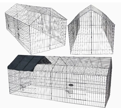 £38 • Buy Metal Run Rabbit Guinea Pig Chicken Duck Ferret Dog Cat Pet Enclosure Roof Hutch