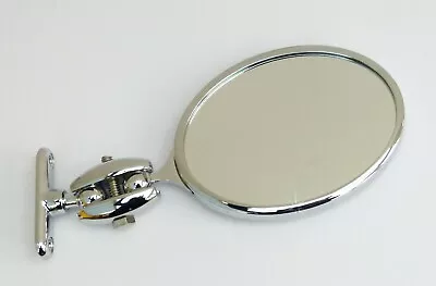 Vintage / Classic Car Desmo Style Oval A Post Chrome Door Mirror • $189.30