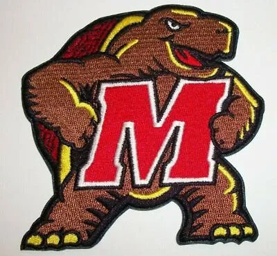 Maryland Terrapins~Embroidered PATCH~3 3/8  X 3 1/2 ~Iron Or Sew On~Big 10~NCAA • $4.75