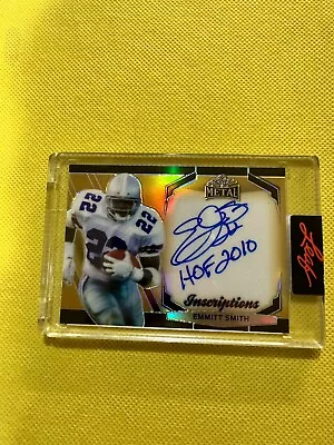 2023 Leaf Metal Emmitt Smith 19/25 Auto Autograph Inscriptions Card Cowboys • $74