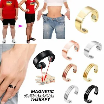 Men Relief Pain Weight Loss Magnetic Adjustable Ring Anti-snoring Jewelry Gift • $1.40