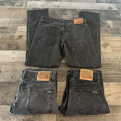 Volcom Solver Jeans Black Modern Straight Size 30x30 Lot Of 3 - Different Shades • $58.49