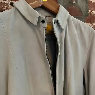Journal Paris Men's Zip Up Suede Leather Shirt Jacket Light Tan Size M • $124.99