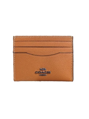 £36.75 • Buy NWT COACH Slim Id Card Case In Crossgrain Leather Bright Mandarin CH145