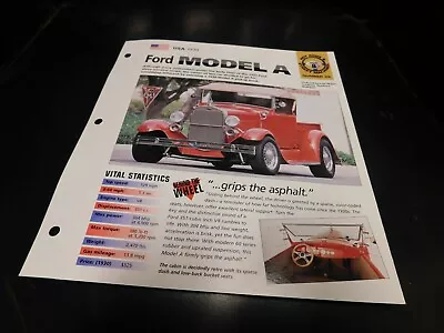 1930 Ford Model A Spec Sheet Brochure Photo Poster • $5