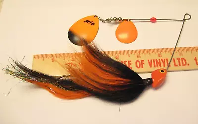 M & G Musky  Spinner Bait Muskie  Fishing Lure Used Black Orange • $29