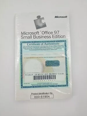 Microsoft Office 97 Small Business Edition W/Certificate And License Sealed • $16.99
