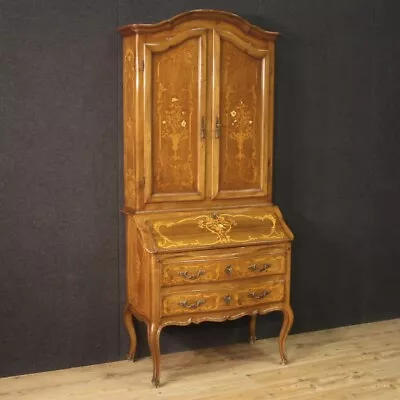 Trumeau Inlaid Antique Style Furniture Louis XV Desk Double Body Bureau 900 • $5300