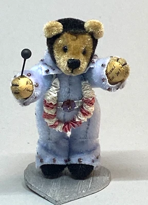 £30 • Buy World Of Miniature Bears  Blue Hawaii   7.5cm Velvet Bear - #1039 Stacy Pio 2001