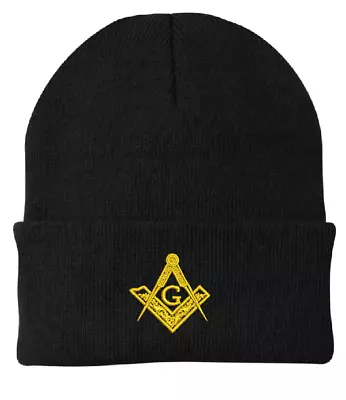 MASON MASONIC FREEMASON Cuffed BEANIE CAP HAT • $16.99