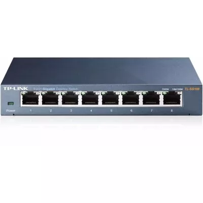 TP-Link TL-SG108 8-Port Gigabit Desktop Switch 1000Mbps Steel Case • $61.17