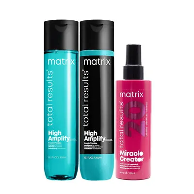 Matrix Haircare High Amplify Shampoo 300ml Conditioner 300ml Spray 190ml • £39.77