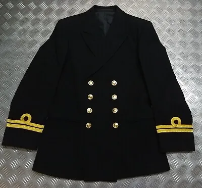 No1C Lieutenant Diagonal Serge Dress RN Officer Jacket British Naval Uniform 100 • £140.24
