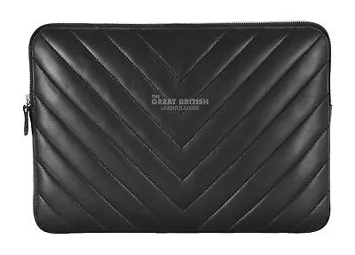 Laptop Bag Sleeve Case Quilted Leather Cover For MacBook 13.5 Inches Leather Bag • £25.49