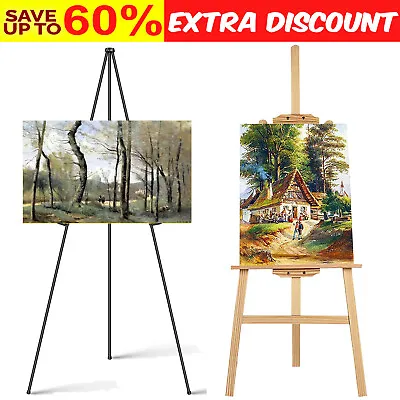 Adjustable Folding Studio Easel Art Craft Display Wooden Painting Canvas Stand • £14.07