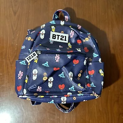 BT21 BTS Allover Print Character Faux Leather Mini Backpack Collectible Read! • $25.99