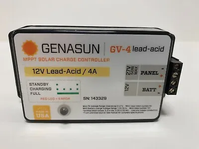 Genasun Gv-4-pb-12v 4a Mppt Solar Charge Controller For 12v Lead Acid Batteries • $59