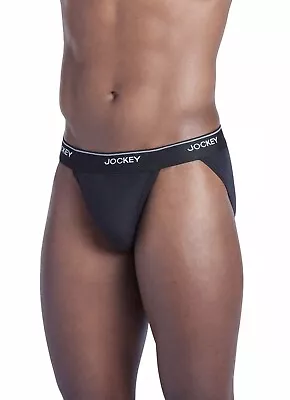 M Black Jockey Men Men's Elance String Bikini - 6 Pack • $36.34