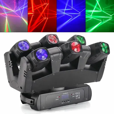 6-LED RGB DMX Moving Head Stage Light Beam Laser Bar Disco Party DJ Lamp Effect • $270.75