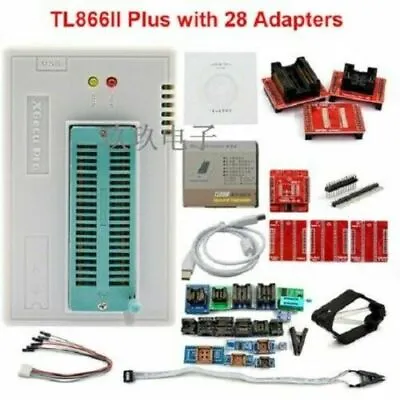 XGecu TL866II PLUS Programmer +28 Adapters For SPI Flash NAND EPROM MCU PIC AVR  • $113.52