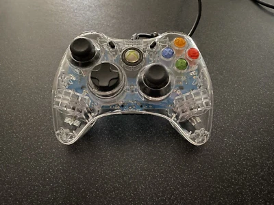 $8 • Buy XBOX 360 Afterglow LED Blue Wired Controller With Breakaway USB Tested Working