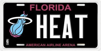Florida Miami Heat Custom Flat Aluminum Vanity License Plate TAG Your TEXT NAME • $13.95