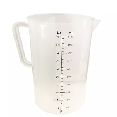 Measuring Jug Graduated 5 Litre Polypropylene Plastic Measure Jugs Cooking • $17