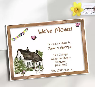 Printed Personalised Change Of Address new Home Moving House Cards Pack 816.. • £3.99