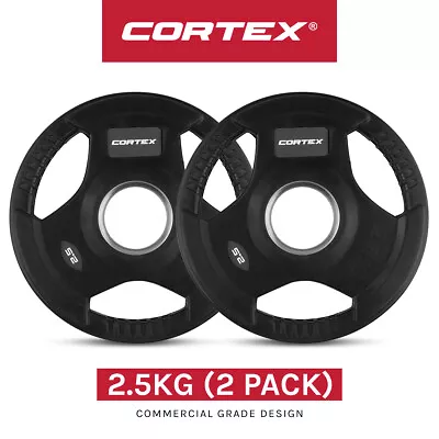 $59.99 • Buy CORTEX 2.5kg (Pair) Tri-Grip 50mm Olympic Weight Plates With Inner Steel Ring