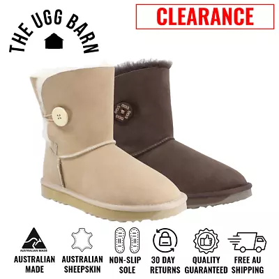 CLEARANCE | UGG Boots Short Button | Australian Made A-Grade Sheepskin Men Women • $105