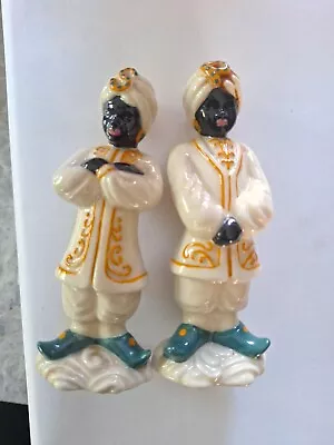 Vintage 1947 Blackamer's Figurines W/Turban Salt & Pepper /Ceramic Arts Studios • $0.99