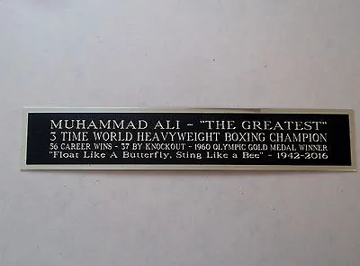 Muhammad Ali Nameplate For A Signed Boxing Glove Trunks Robe Or Photo 1.25 X 6 • $6.50